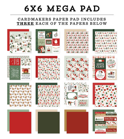 Carta Bella Christmas Village 6x6 Inch Cardmakers Mega Pad (CBCV458031)