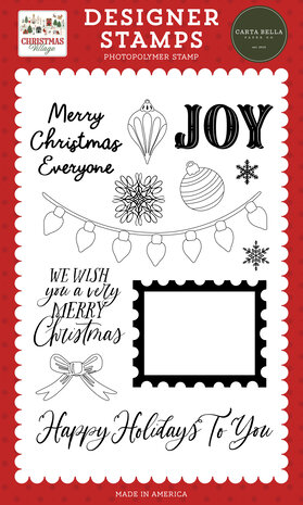 Carta Bella Christmas Village Designer Stamps Christmas Lights And Stamp (CBCV458044) Carta Bella Christmas Village Designer Stamps Christmas Lights And Stamp (CBCV458044)