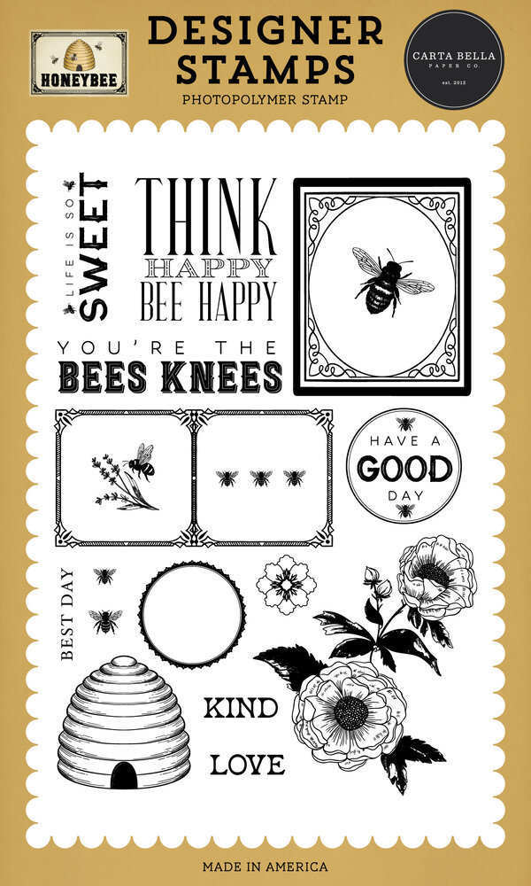 Carta Bella Honey Bee Designer Stamps Think Happy (CBHB450042) Carta Bella Honey Bee Designer Stamps Think Happy (CBHB450042)