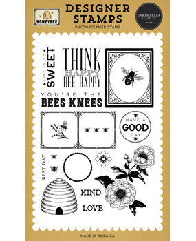 Carta Bella Honey Bee Designer Stamps Think Happy (CBHB450042)
