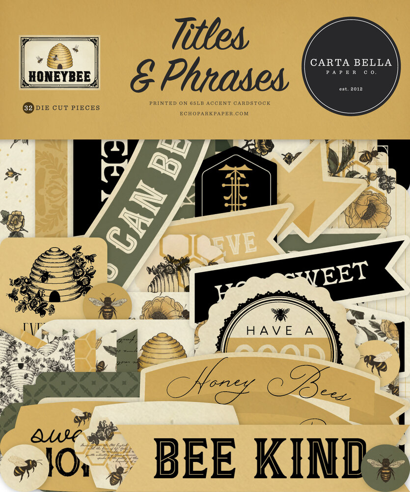 Carta Bella Honey Bee Titles & Phrases (CBHB450032)