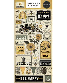 Carta Bella Honey Bee Chipboard Accents (CBHB450021)