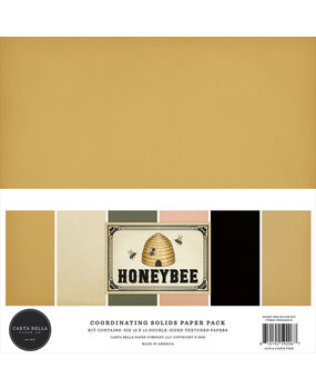 Carta Bella Honey Bee 12x12 Inch Coordination Solids Paper Pack (CBHB450015)