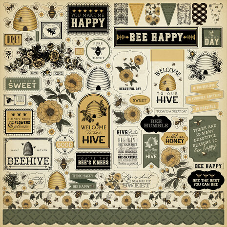 Carta Bella Honey Bee 12x12 Inch Collection Kit (CBHB450016) Carta Bella Honey Bee 12x12 Inch Collection Kit (CBHB450016)