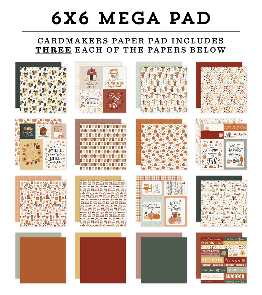 Carta Bella It's Autumn 6x6 Inch Cardmakers Mega Pad (CBIA452031)