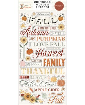 Carta Bella It's Autumn Chipboard Words & Phrases (CBIA452022)