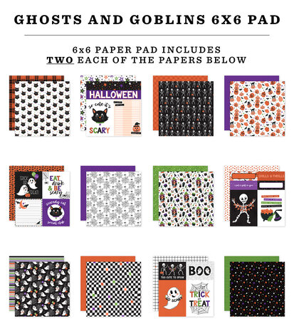 Echo Park Ghosts And Goblins 6x6 Inch Paper Pad (GG451023)