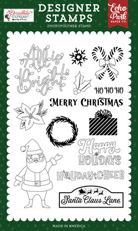 Echo Park Christmas Express Designer Stamps Hello Santa Claus (SCE455046)