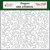 Echo Park Christmas Express Stencil Santa Claus Swirls (SCE455034)