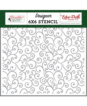 Echo Park Christmas Express Stencil Santa Claus Swirls (SCE455034)