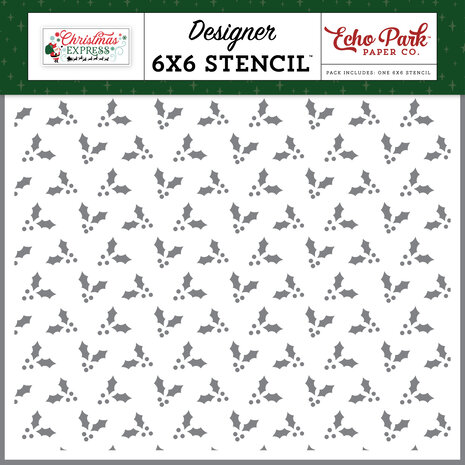 Echo Park Christmas Express Stencil Merry Christmas Mistletoe (SCE455033)