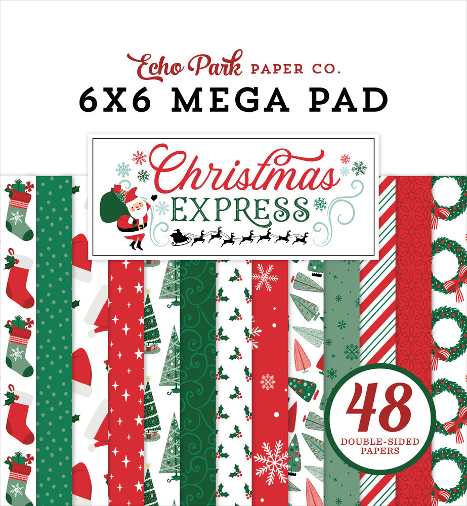 Echo Park Christmas Express 6x6 Inch Cardmakers Mega Pad (SCE455031)