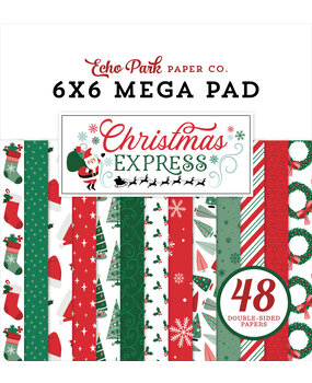 Echo Park Christmas Express 6x6 Inch Cardmakers Mega Pad (SCE455031)