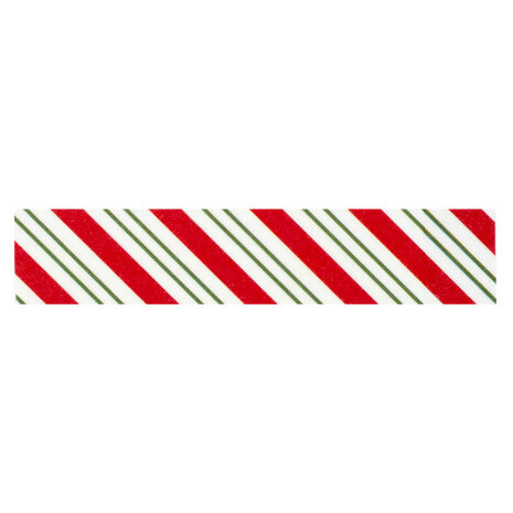 Echo Park Christmas Express Washi Tape Candy Cane Diagonal Stripe (SCE455027)