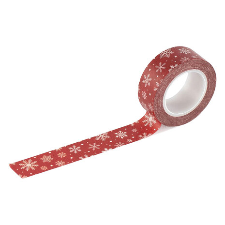 Echo Park Christmas Express Washi Tape So Very Merry Red Snowflakes (SCE455026)
