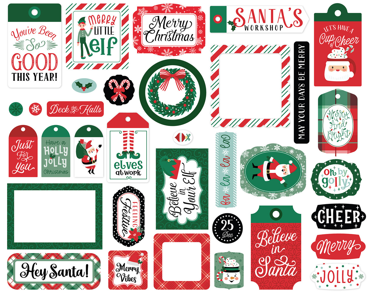 Echo Park Christmas Express Frames & Tags (SCE455025)