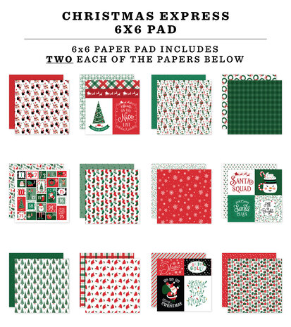 Echo Park Christmas Express 6x6 Inch Paper Pad (SCE455023)