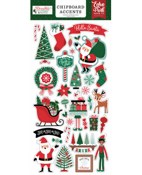 Echo Park Christmas Express Chipboard Accents (SCE455021)