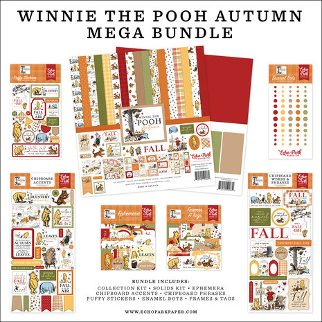 Echo Park Winnie The Pooh Autumn Mega Bundle (WPA453050)
