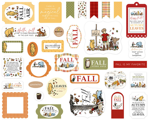 Echo Park Winnie The Pooh Autumn Ephemera (WPA453024)