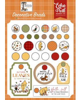 Echo Park Winnie The Pooh Autumn Adhesive Brads (WPA453020)