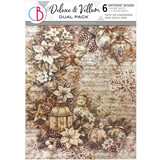 Ciao Bella Winter Season A4 Deluxe Paper Pearl Copper & Vellum Dual Pack Mixed (6pcs) (CBX001)
