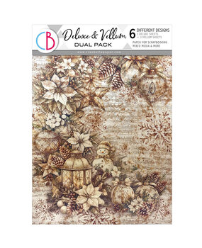 Ciao Bella Winter Season A4 Deluxe Paper Pearl Copper & Vellum Dual Pack Mixed (6pcs) (CBX001)