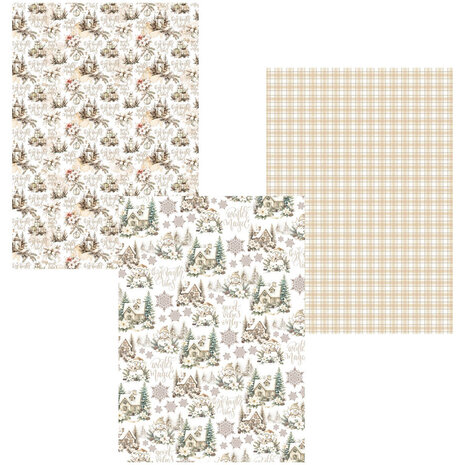 Ciao Bella Winter Season A4 Deluxe Paper Pearl Copper & Vellum Dual Pack Mixed (6pcs) (CBX001)