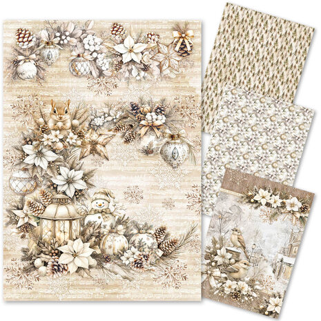 Ciao Bella Winter Season A4 Rice Paper Mixed (4pcs) (CBRA004) Ciao Bella Winter Season A4 Rice Paper Mixed (4pcs) (CBRA004)