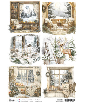 Ciao Bella Winter Season A4 Rice Paper Winter Frames (5pcs) (CBRP558)