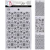 Ciao Bella Toy Shop 5x8 Inch Stencil Mix Triple Layer Set (MSX002)