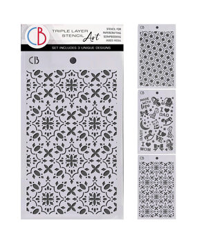 Ciao Bella Toy Shop 5x8 Inch Stencil Mix Triple Layer Set (MSX002)
