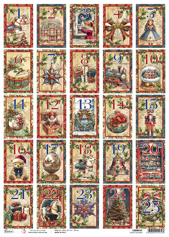 Ciao Bella Toy Shop A3 Rice Paper Advent Calendar (3pcs) (CBRM147) Ciao Bella Toy Shop A3 Rice Paper Advent Calendar (3pcs) (CBRM147)