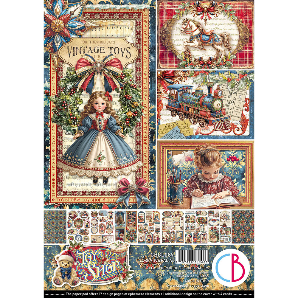 Ciao Bella Toy Shop A4 Creative Pad (9pcs) (CBCL089) Ciao Bella Toy Shop A4 Creative Pad (9pcs) (CBCL089)