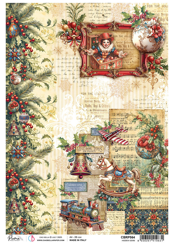 Ciao Bella Toy Shop A4 Rice Paper Hidden Gems (5pcs) (CBRP564) Ciao Bella Toy Shop A4 Rice Paper Hidden Gems (5pcs) (CBRP564)