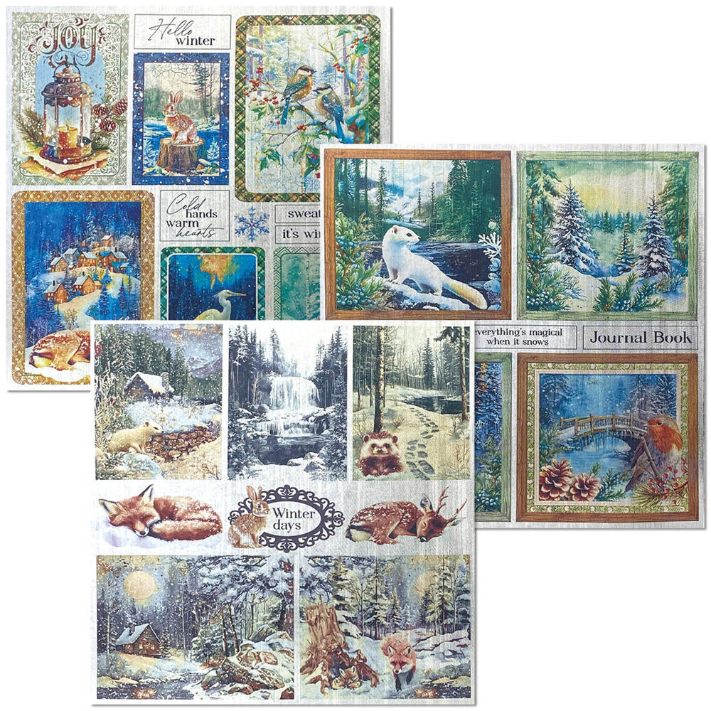 Ciao Bella Forest Tales 6x6 Inch Deluxe Paper Silver & Vellum Dual Pack Mixed (6pcs) (CBXQ003) Ciao Bella Forest Tales 6x6 Inch Deluxe Paper Silver & Vellum Dual Pack Mixed (6pcs) (CBXQ003)
