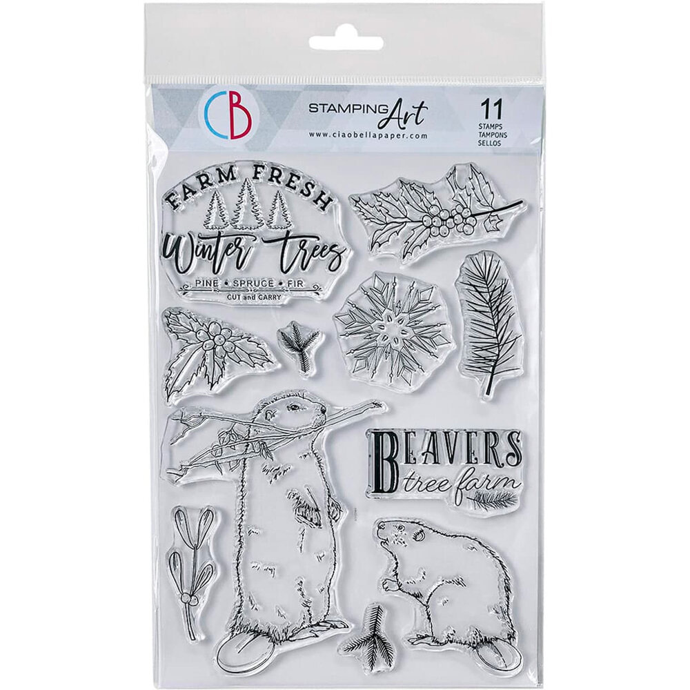 Ciao Bella Forest Tales 6x8 Inch Clear Stamps Beavers Tree Farm (PS8020) (DISCONTINUED) Ciao Bella Forest Tales 6x8 Inch Clear Stamps Beavers Tree Farm (PS8020) (DISCONTINUED)
