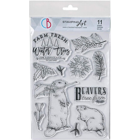 Ciao Bella Forest Tales 6x8 Inch Clear Stamps Beavers Tree Farm (PS8020) (DISCONTINUED) Ciao Bella Forest Tales 6x8 Inch Clear Stamps Beavers Tree Farm (PS8020) (DISCONTINUED)