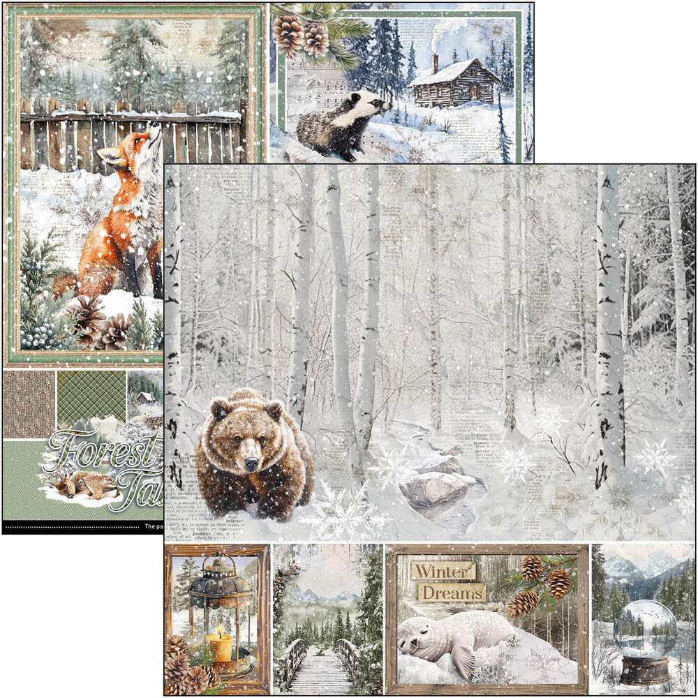Ciao Bella Forest Tales 8x8 Inch Paper Pad (12pcs) (CBH090) Ciao Bella Forest Tales 8x8 Inch Paper Pad (12pcs) (CBH090)
