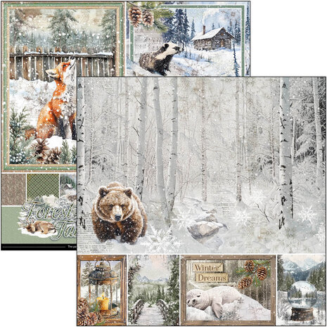 Ciao Bella Forest Tales 8x8 Inch Paper Pad (12pcs) (CBH090) Ciao Bella Forest Tales 8x8 Inch Paper Pad (12pcs) (CBH090)
