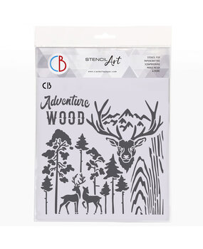 Ciao Bella Forest Tales 8x8 Inch Texture Stencil Deers (MS8-026)