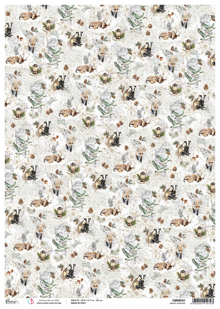 Ciao Bella Forest Tales A3 Rice Paper Snowy Whispers (3pcs) (CBRM151) Ciao Bella Forest Tales A3 Rice Paper Snowy Whispers (3pcs) (CBRM151)