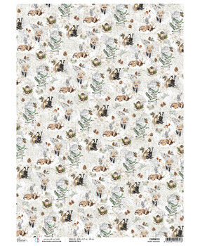 Ciao Bella Forest Tales A3 Rice Paper Snowy Whispers (3pcs) (CBRM151)