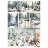 Ciao Bella Forest Tales A3 Rice Paper Winter Landscapes (3pcs) (CBRM150)