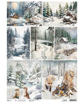 Ciao Bella Forest Tales A3 Rice Paper Winter Landscapes (3pcs) (CBRM150)
