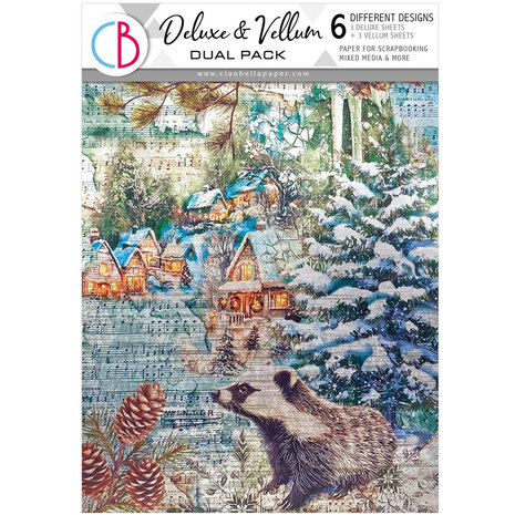 Ciao Bella Forest Tales A4 Deluxe Paper Silver & Vellum Dual Pack Mixed (6pcs) (CBX003)