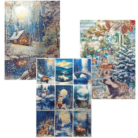 Ciao Bella Forest Tales A4 Deluxe Paper Silver & Vellum Dual Pack Mixed (6pcs) (CBX003)
