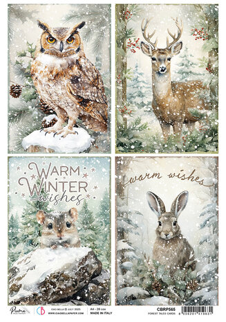 Ciao Bella Forest Tales A4 Rice Paper Forest Tales Cards (5pcs) (CBRP565) Ciao Bella Forest Tales A4 Rice Paper Forest Tales Cards (5pcs) (CBRP565)