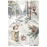 Ciao Bella Forest Tales A4 Rice Paper Winter Gathering (5pcs) (CBRP566)