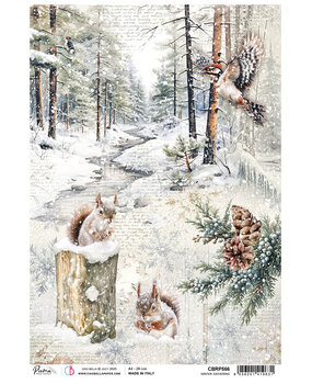 Ciao Bella Forest Tales A4 Rice Paper Winter Gathering (5pcs) (CBRP566)